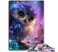 Puzzles 1000 pièces pour Adultes Fantasy Owl Family Game Stress Relief Difficult Challenge Convient aux Couples 26x38cm