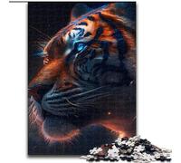 Puzzles 1000 pièces pour Adultes Fantasy Tiger Puzzle en Bois Taille 50x75cm Idéal pour Le Plaisir en Famille, la détente et Les Cadeaux de Vacances
