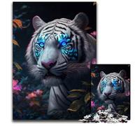 Puzzles 1000 pièces pour Adultes Fantasy Tiger Puzzles en Carton pour Adultes Parfait pour Les Adolescents et Les collectionneurs,Décoration idéale pour la Maison et Cadeau de Voyage 26x38cm