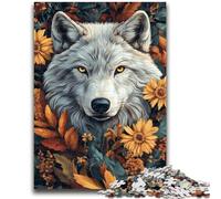 Puzzles 1000 pièces pour Adultes Fantasy Wolf pour Les 14 Ans et Plus Jeux de Famille Jeu de Noël Cadeaux pour Femmes 26x38cm