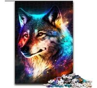 Puzzles 1000 pièces pour Adultes Fantasy Wolf Puzzles pour Adultes 1000 pièces Idée Cadeau Unique de décoration d'intérieur DIY (Taille 50x75cm)