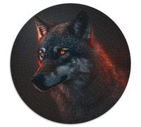 Puzzles 1000 pièces pour Adultes Fantasy Wolf Puzzles Ronds 1000 pièces pour Adultes Cadeau pour Hommes et Femmes, Quotidien et Occasions spéciales 67,5 x 67,5 cm