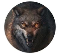 Puzzles 1000 pièces pour Adultes Fantasy Wolf Puzzles Ronds 1000 pièces pour Adultes pour Adolescents et familles, décoration DIY Parfaite et défi cérébral 67,5 x 67,5 cm