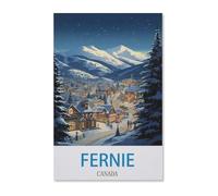 Puzzles 1000 Pièces pour Adultes，Fernie Canada Poster de Voyage Vintage，Puzzle 1000 Pièces pour Adultes Jeu Jouets Cadeau Puzzle 1000 Pièces pour Cadeau Éducatif Adulte（38x26cm）-G3