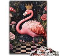 Puzzles 1000 pièces pour Adultes, Flamingo Queen, activités familiales Amusantes à la Maison, Cadeaux d'anniversaire, Cadeaux de Voyage, pour Les Enfants de 14 Ans et Plus, 50x75cm