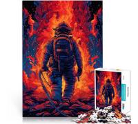 Puzzles 1000 pièces pour Adultes Flamme de Pompier Défi Difficile pour soulager Le Stress Renforcer l'amour Entre Les Couples 75x50cm