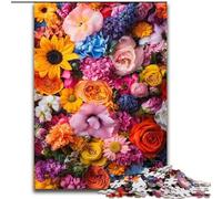 Puzzles 1000 pièces pour Adultes Fleurs artistiques, pour 14 Ans et Plus Un Jeu Stimulant à Offrir à Toute la Famille et aux Amis (Taille 50x75cm)