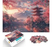 Puzzles 1000 pièces pour Adultes Fleurs de Cerisier du Japon Fabriqué en Carton pour Les 14 Ans et Plus Décoration d'intérieur Collection d'artistes, Beaux-Arts。Taille：38x52cm/14.96x20.47pouce