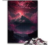 Puzzles 1000 pièces pour Adultes Fleurs de Cerisier Japonais Puzzles en Carton, pour la Famille et Les Amis, défi cérébral 1000 pièces(26x38cm)