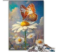 Puzzles 1000 pièces pour Adultes Fleurs Papillons Puzzles pour Adultes Divertissement Relaxant, Cadeau de Noël Parfait et décoration intérieure (Taille 26x38cm)