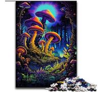 Puzzles 1000 pièces pour Adultes, forêt de Champignons psychédéliques, Puzzles pour Adultes, activité de cohésion familiale, Cadeau Unique pour Les fêtes et Les Anniversaires (Taille 26x38cm)