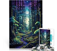 Puzzles 1000 pièces pour Adultes Forêt Magique Fait de Bois，pour Les 14 Ans et Plus Jeu de décoration d'intérieur Meilleur Cadeau pour Les Adultes et Les Adolescents。Taille：50x75cm