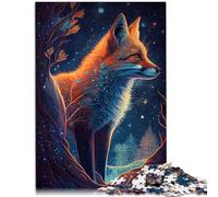 Puzzles 1000 pièces pour Adultes Fox Galaxy Nature Jouets éducatifs d'apprentissage 26x38cm Collection Artistes Beaux-Arts pour Adolescents 14 Ans et Plus