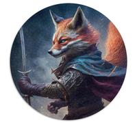 Puzzles 1000 pièces pour Adultes Fox Warrior Puzzles impossibles pour Adultes Décoration d'intérieur DIY Jeu de réflexion pour Adolescents (Taille 67,5 x 67,5 cm)