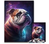 Puzzles 1000 pièces pour Adultes Galaxy Bulldog Puzzles pour Adultes Décoration d'intérieur colorée et Jeu Familial interactif, 50x75cm/19,68x29,52 Pouces