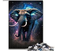 Puzzles 1000 pièces pour Adultes Galaxy Elephant Puzzles en Bois Taille 50x75cm pour Les Adolescents, Les Couples et Les Amis pour Les Anniversaires, Noël