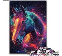 Puzzles 1000 pièces pour Adultes Galaxy Horse, Puzzles stimulants de 26x38cm, Casse-tête éducatif, décoration Artistique pour la Maison et Le Bureau, à partir de 14 Ans