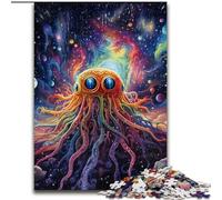 Puzzles 1000 pièces pour Adultes Galaxy Octopus en Bois, Un Excellent Cadeau pour s'amuser en Famille 50x75cm Casse-tête, Jeu pour Adultes, activité Interactive familiale