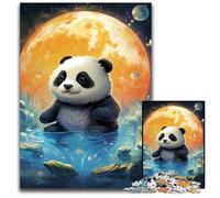 Puzzles 1000 pièces pour Adultes Galaxy Panda Puzzles en Bois Puzzles stimulants DIY pour Adolescents 50x75cm/19,68x29,52 Pouces