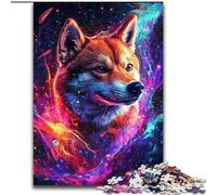Puzzles 1000 pièces pour Adultes Galaxy Shiba Inu, Taille 50x75cm, pour Les fêtes, Les Anniversaires et Les soirées Jeux en Famille.