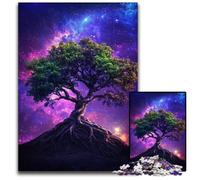 Puzzles 1000 pièces pour Adultes Galaxy Tree of Life Puzzles impossibles pour Adultes Cadeau Parfait pour la décoration intérieure et Les Vacances 26x38cm/10,23x14,96 Pouces