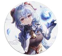Puzzles 1000 pièces pour Adultes Genshin Impact Ganyu Puzzles Ronds 1000 pièces pour Adultes pour Adolescents et familles, décoration DIY Parfaite et défi cérébral 67,5 x 67,5 cm