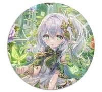 Puzzles 1000 pièces pour Adultes Genshin Impact Puzzles Ronds pour Jeu de réflexion 1000 pièces, Jeu Familial interactif, adapté aux 14 Ans et Plus 67,5 x 67,5 cm