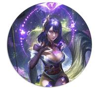 Puzzles 1000 pièces pour Adultes Genshin Impact Raiden Shogun Puzzles Ronds pour Jeu de réflexion 1000 pièces, Jeu Familial interactif, adapté aux 14 Ans et Plus 67,5 x 67,5 cm