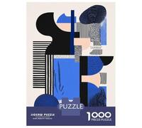Puzzles 1000 Pièces pour Adultes Geometric Abstract Composition - Modern Minimalist Art Puzzle Adulte Jeux De Société pour S'amuser en Famille Cadeau d'anniversaire, Cadeaux, 70x50cm/1000pcs