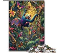 Puzzles 1000 pièces pour Adultes, Gibbon de la forêt Tropicale, pour Les 14 Ans et Plus, Jeu éducatif, défi, Cadeau d'anniversaire (Taille 50x75cm)
