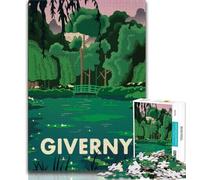 Puzzles 1000 pièces pour Adultes Giverny, stimulent Le Cerveau, Jouets addictifs pour cultiver la Patience, décoration Parfaite (75x50cm)