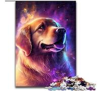 Puzzles 1000 pièces pour Adultes Golden Retriever Puzzle pour s'amuser en Famille Parfait pour Les Vacances, Les soirées de Jeux interactives (Taille : 50x75cm)