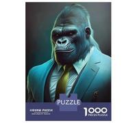 Puzzles 1000 Pièces pour Adultes Gorilla Suit Animal Puzzles pour Adultes, Jouets À Monter Soi-même, Décoration Intérieure, Cadeaux d'anniversaire Et De Noël Uniques 52x38cm/1000pcs