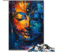 Puzzles 1000 pièces pour Adultes Graffiti Bouddha coloré en Bois, ce Qui en Fait Un Excellent Cadeau pour s'amuser50x75cm pour Les Vacances, Les Anniversaires et Les soirées de Jeux en Famille