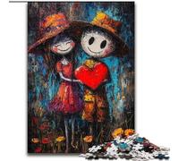 Puzzles 1000 pièces pour Adultes Graffiti Couple Puzzles impossibles pour Adultes Décoration d'intérieur et Jeu Familial interactif, (Taille 26x38cm)