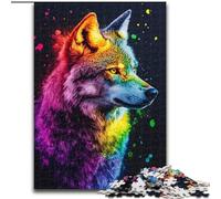 Puzzles 1000 pièces pour Adultes Graffiti Wolf Puzzles pour Adultes 26X38CM Jeu Adulte Cadeau Jeu interactif Familial Défi cérébral Cadeau