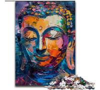 Puzzles 1000 pièces pour Adultes, Graffitis de Bouddha colorés, Puzzles en Carton de Taille 26x38cm, Design Complexe pour Adolescents, décoration DIY et Divertissement Stimulant pour Le Cerveau