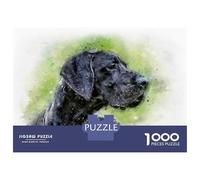 Puzzles 1000 Pièces pour Adultes Great Dane Watercolor Puzzle pour Adultes, Jouet, Décoration Murale, Décoration Intérieure, Défi À Réaliser 38x26cm/1000pcs