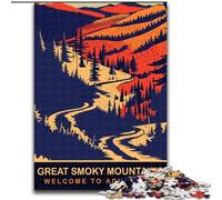 Puzzles 1000 pièces pour Adultes Great Smoky Mountains, Jouet éducatif et décompressant, idéal comme Cadeau pour Toute la Famille 50x75cm