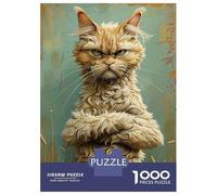 Puzzles 1000 Pièces pour Adultes Grumpy Whiskers Puzzles pour Adultes, Jeux Amusants, Une Œuvre d'art, Une Offre À Offrir À Toute La Famille 38x26cm/1000pcs