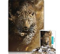 Puzzles 1000 pièces pour Adultes Guépard Courant, Aide Le Cerveau à exercer des Jouets addictifs pour cultiver la Patience, Collection d'artistes, Beaux-Arts (75x50cm)