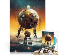 Puzzles 1000 pièces pour Adultes Guerre des Robots Jouet éducatif d'apprentissage avec des pièces de Formes aléatoires entièrement imbriquées 38x26cm