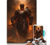 Puzzles 1000 pièces pour Adultes Guerrier Chevalier, Aide Le Cerveau à exercer des Jouets addictifs pour cultiver la Patience, Cadeau pour Les Anniversaires (75x50cm)
