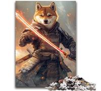 Puzzles 1000 pièces pour Adultes Guerrier Corgi Japonais Puzzles pour Adultes, éducatifs et éducatifs, idéal comme Cadeau pour Toute la Famille (75x50cm)