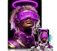 Puzzles 1000 pièces pour Adultes, Guerriers Néon, avec Affiche et fiche de Questions-réponses pour Les 14 Ans et Plus (Taille 38x26cm)