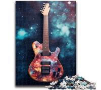 Puzzles 1000 pièces pour Adultes, Guitare Galaxy, Puzzles pour Adultes, séjours de détente, pièces de Formes aléatoires entièrement emboîtables (50x75cm)