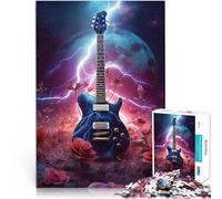 Puzzles 1000 pièces pour Adultes Guitare Spatiale éclair Jeux éducatifs Décoration d'intérieur Super Cadeau 52x38cm