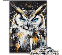 Puzzles 1000 pièces pour Adultes, Hibou Animal, Jouet éducatif et décompressant, Cadeau d'anniversaire, décoration Murale (Taille 50x75cm)