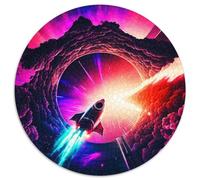Puzzles 1000 pièces pour Adultes Histoire de Vaisseau Spatial Puzzles Ronds 1000 pièces pour Adultes Parfait pour s'amuser en Famille,Jeux de société,Cadeaux de fête d'anniversaire 1000 pièces