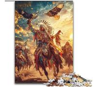 Puzzles 1000 pièces pour Adultes Hommes amérindiens, Aidez Le Cerveau à exercer des Jouets addictifs pour cultiver la Patience Décoration Parfaite (Taille 26x38cm)